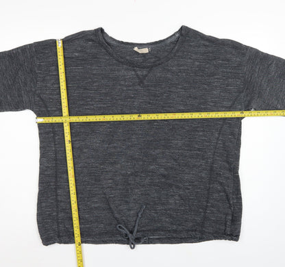 Next Women Grey Size 16 Lightweight Knit Drawstring Hem Sweatshirt