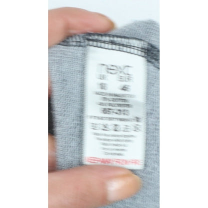 Next Women Grey Size 16 Lightweight Knit Drawstring Hem Sweatshirt