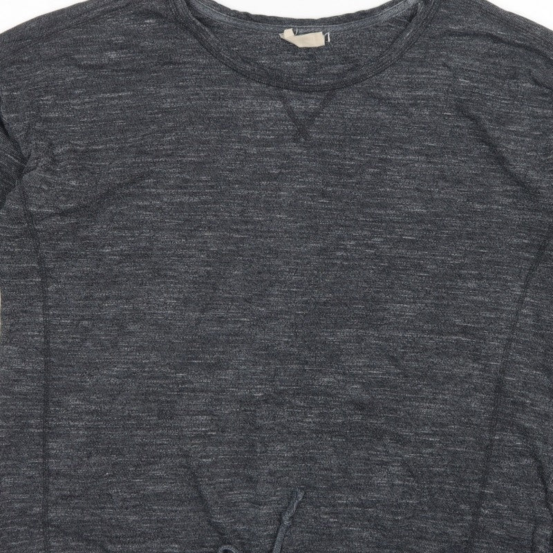 Next Women Grey Size 16 Lightweight Knit Drawstring Hem Sweatshirt
