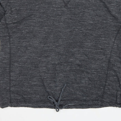 Next Women Grey Size 16 Lightweight Knit Drawstring Hem Sweatshirt