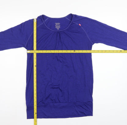Sweaty Betty Women’s Blue M Merino Wool Long Sleeve Athletic Top