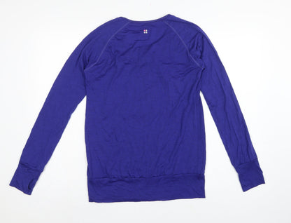 Sweaty Betty Women’s Blue M Merino Wool Long Sleeve Athletic Top