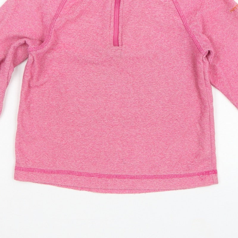 Trespass Girls Pink 5-6 Years 1/4 Zip Fleece Pullover Sweatshirt