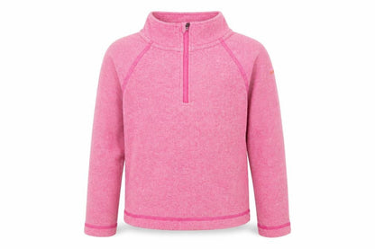 Trespass Girls Pink 5-6 Years 1/4 Zip Fleece Pullover Sweatshirt