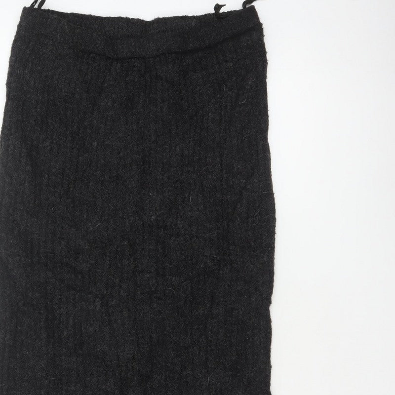 Casamia Women’s Black One Size Long Knit Pencil Skirt Drawstring