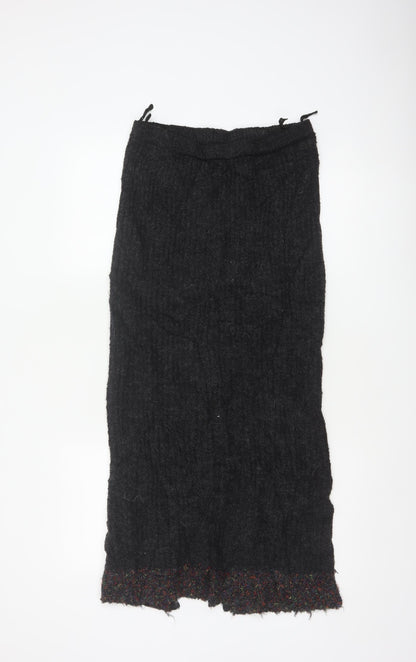 Casamia Women’s Black One Size Long Knit Pencil Skirt Drawstring