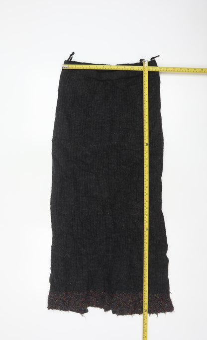 Casamia Women’s Black One Size Long Knit Pencil Skirt Drawstring