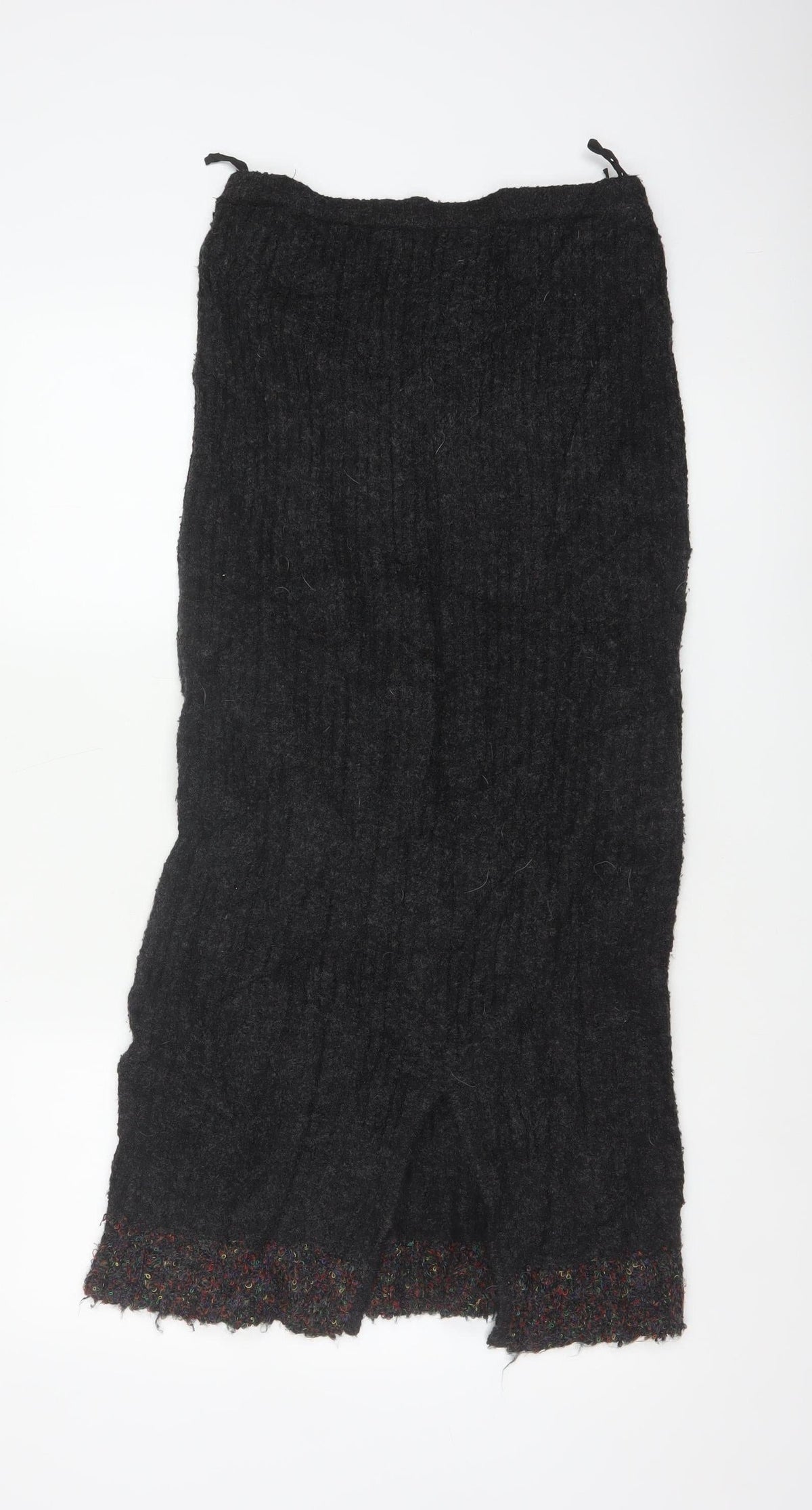 Casamia Women’s Black One Size Long Knit Pencil Skirt Drawstring