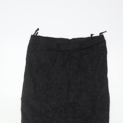 Casamia Women’s Black One Size Long Knit Pencil Skirt Drawstring