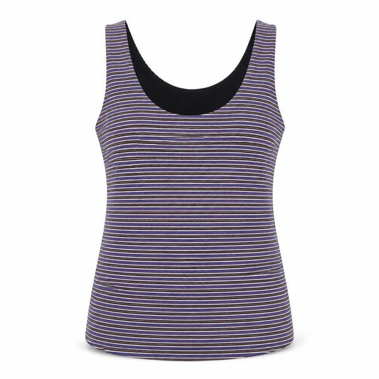 Karen Millen Women Multicoloured UK 14 Striped Stretch Camisole Top
