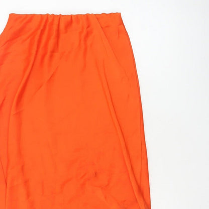 Nobody's Child Women Orange UK 10 Midi Pencil Skirt Stretch