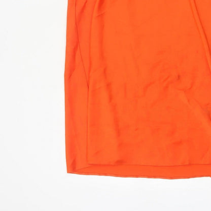 Nobody's Child Women Orange UK 10 Midi Pencil Skirt Stretch