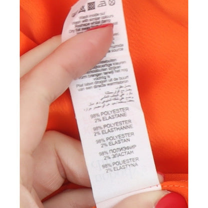 Nobody's Child Women Orange UK 10 Midi Pencil Skirt Stretch
