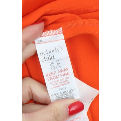 Nobody's Child Women Orange UK 10 Midi Pencil Skirt Stretch
