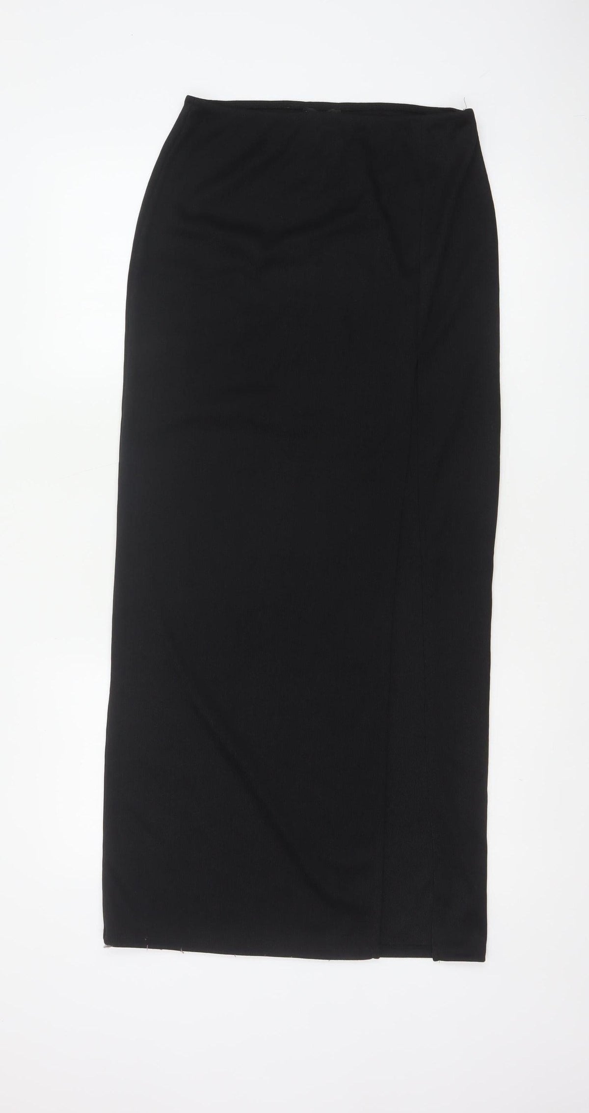 PrettyLittleThing Women Black UK 14 Long Stretch Pencil Skirt