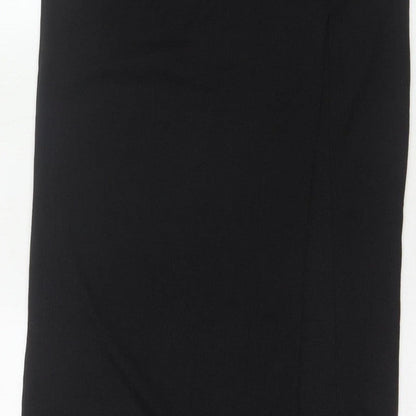 PrettyLittleThing Women Black UK 14 Long Stretch Pencil Skirt