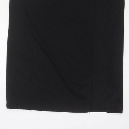 PrettyLittleThing Women Black UK 14 Long Stretch Pencil Skirt