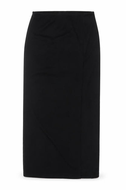 PrettyLittleThing Women Black UK 14 Long Stretch Pencil Skirt