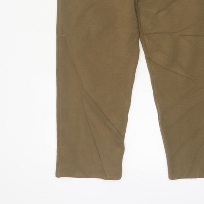 Topshop Women’s Brown Knit Jogger Trousers Size M Drawstring Pockets