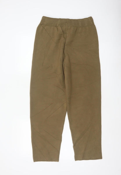 Topshop Women’s Brown Knit Jogger Trousers Size M Drawstring Pockets