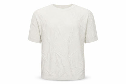 Autograph Men Ivory 2XL Short Sleeve Cotton Crew Neck Pullover Jumper