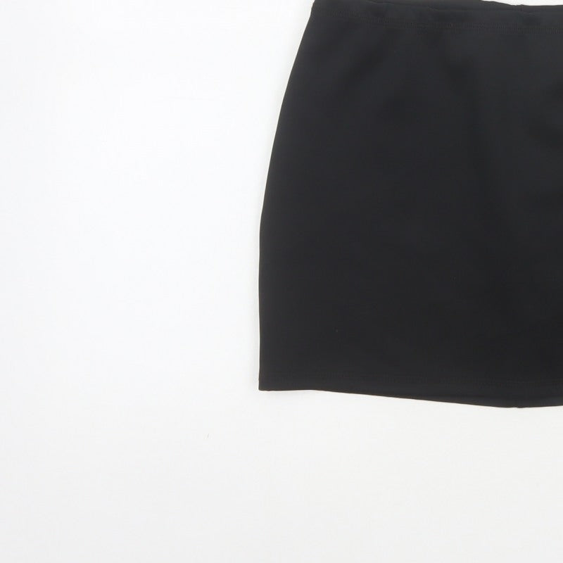 Weekday Women Black S Stretch Jersey Mini Pencil Skirt