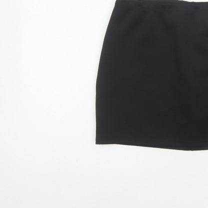 Weekday Women Black S Stretch Jersey Mini Pencil Skirt