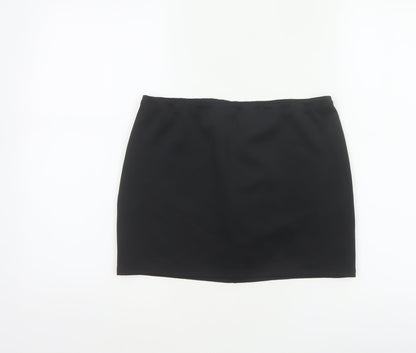 Weekday Women Black S Stretch Jersey Mini Pencil Skirt