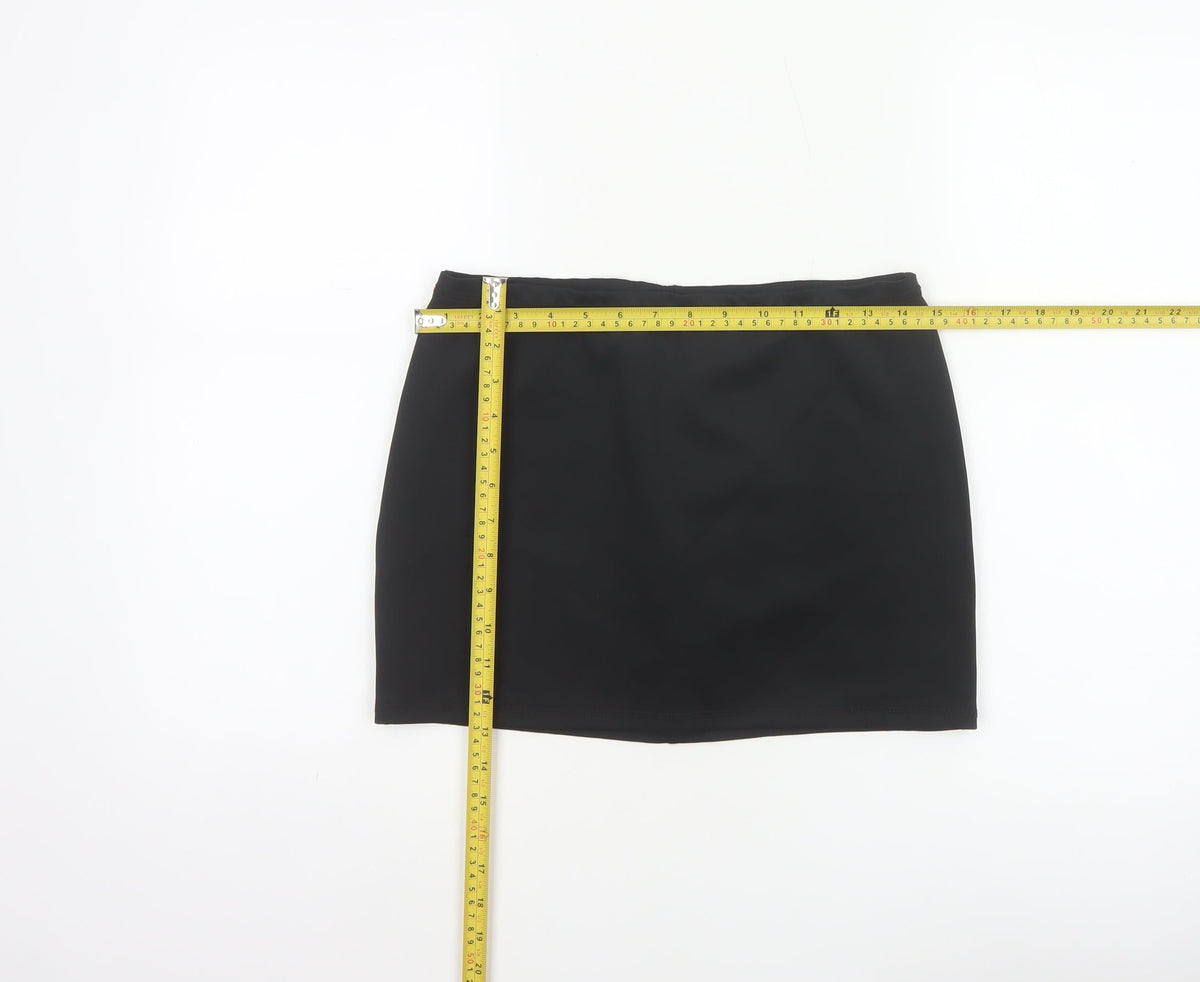 Weekday Women Black S Stretch Jersey Mini Pencil Skirt
