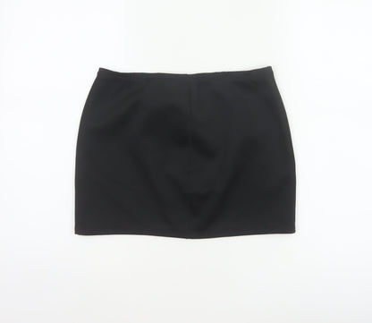 Weekday Women Black S Stretch Jersey Mini Pencil Skirt