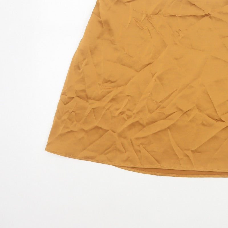 ASOS Design Women Orange UK 20 Wrap Mini Skirt High Rise
