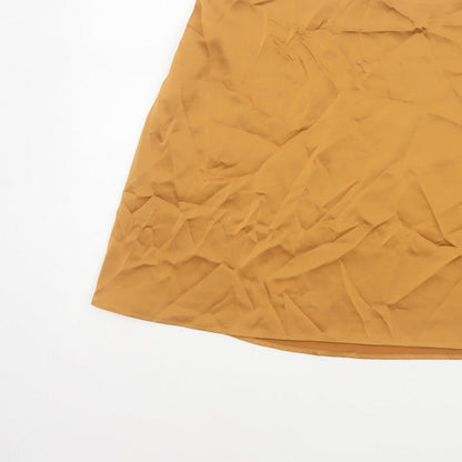 ASOS Design Women Orange UK 20 Wrap Mini Skirt High Rise