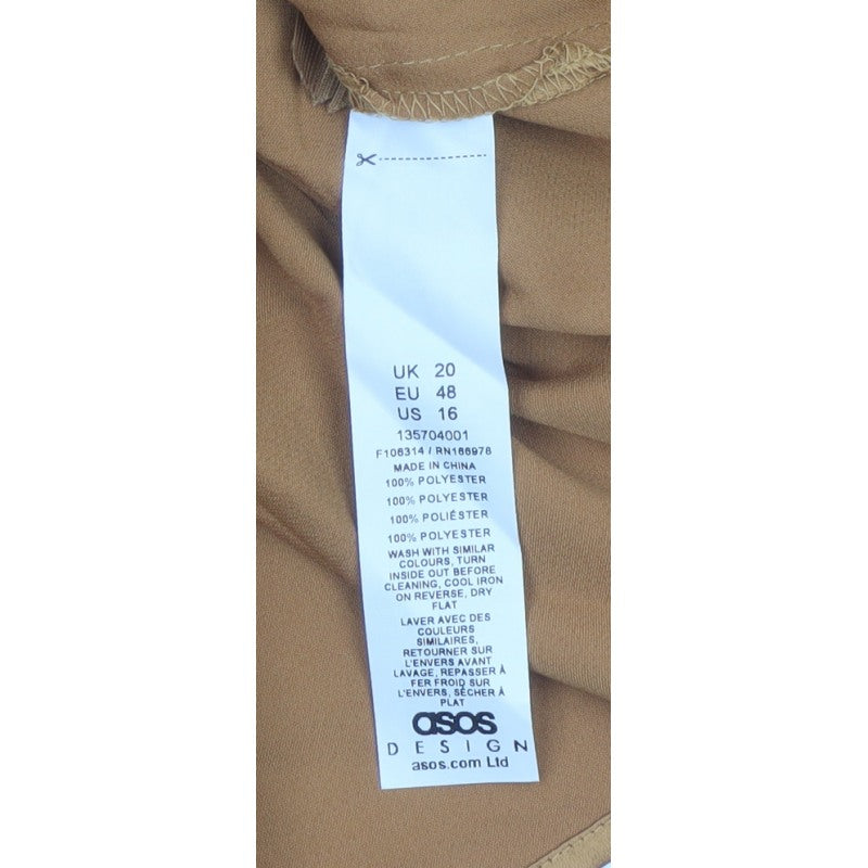 ASOS Design Women Orange UK 20 Wrap Mini Skirt High Rise