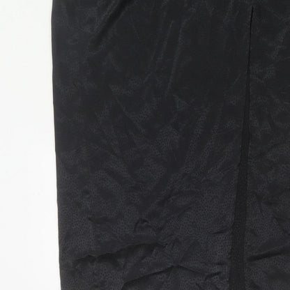 New Look Women Black UK 12 Pencil Long Ruched Slit Skirt