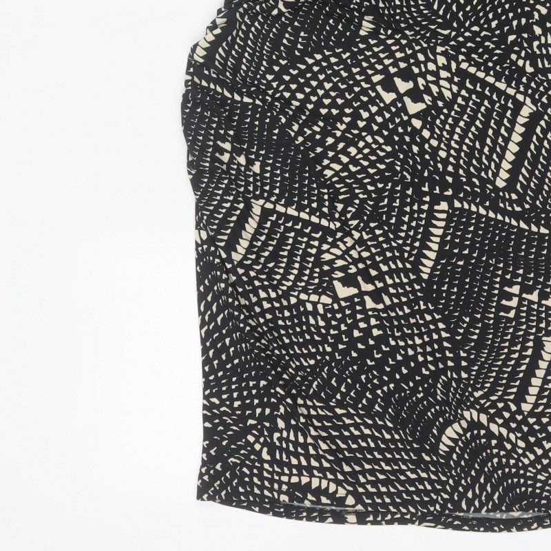 Next Women’s Black Ivory Geometric Bodycon Knee Length Dress UK 8