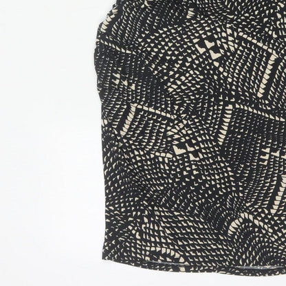 Next Women’s Black Ivory Geometric Bodycon Knee Length Dress UK 8