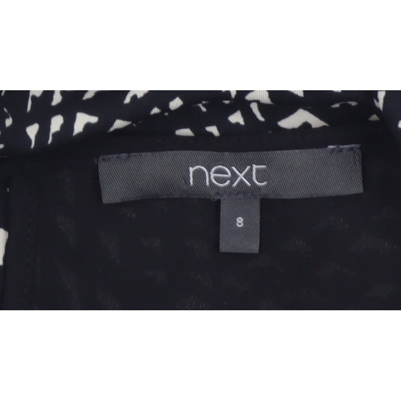 Next Women’s Black Ivory Geometric Bodycon Knee Length Dress UK 8