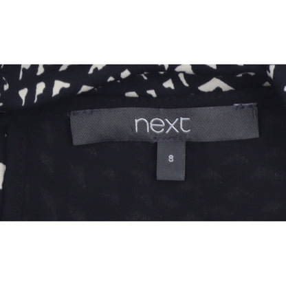 Next Women’s Black Ivory Geometric Bodycon Knee Length Dress UK 8