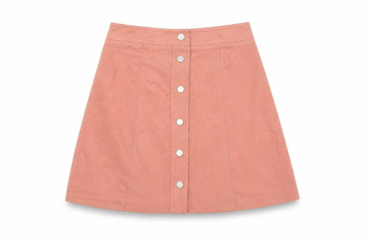 Divided H&M Women’s Pink UK 8 A-Line Button Front Mini Skirt