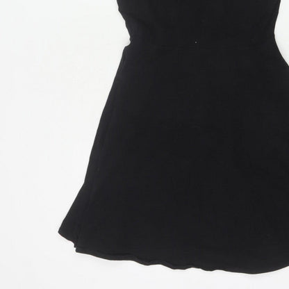 Dorothy Perkins Women Black UK 10 Fit & Flare Cold Shoulder Dress