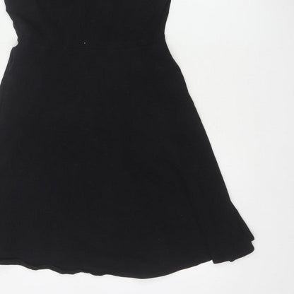 Dorothy Perkins Women Black UK 10 Fit & Flare Cold Shoulder Dress