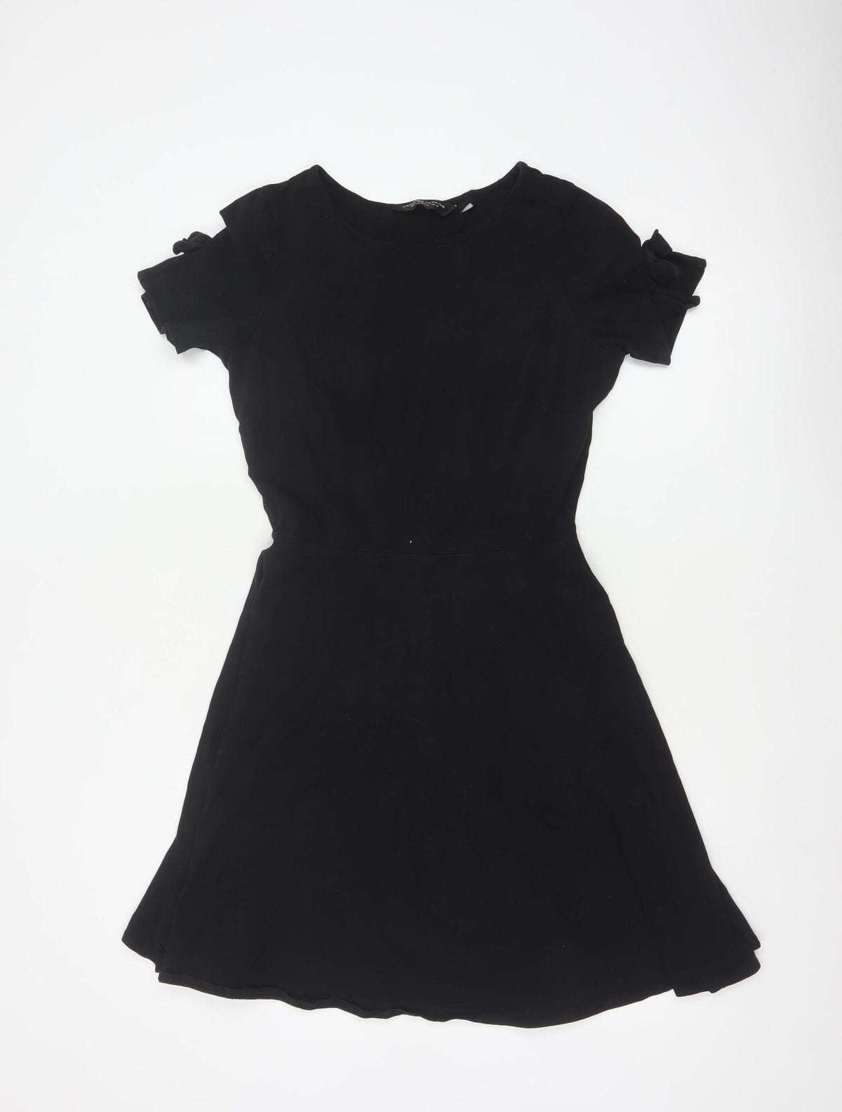 Dorothy Perkins Women Black UK 10 Fit & Flare Cold Shoulder Dress