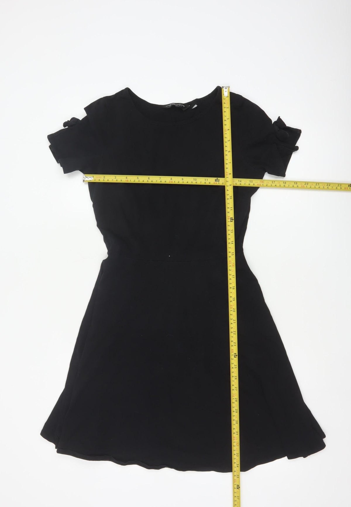 Dorothy Perkins Women Black UK 10 Fit & Flare Cold Shoulder Dress