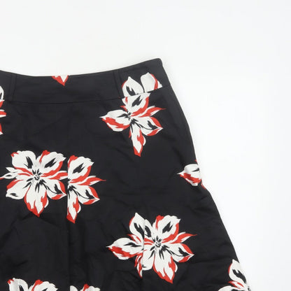 Collection Debenhams Women Black Floral A-Line Short Skirt Size 18