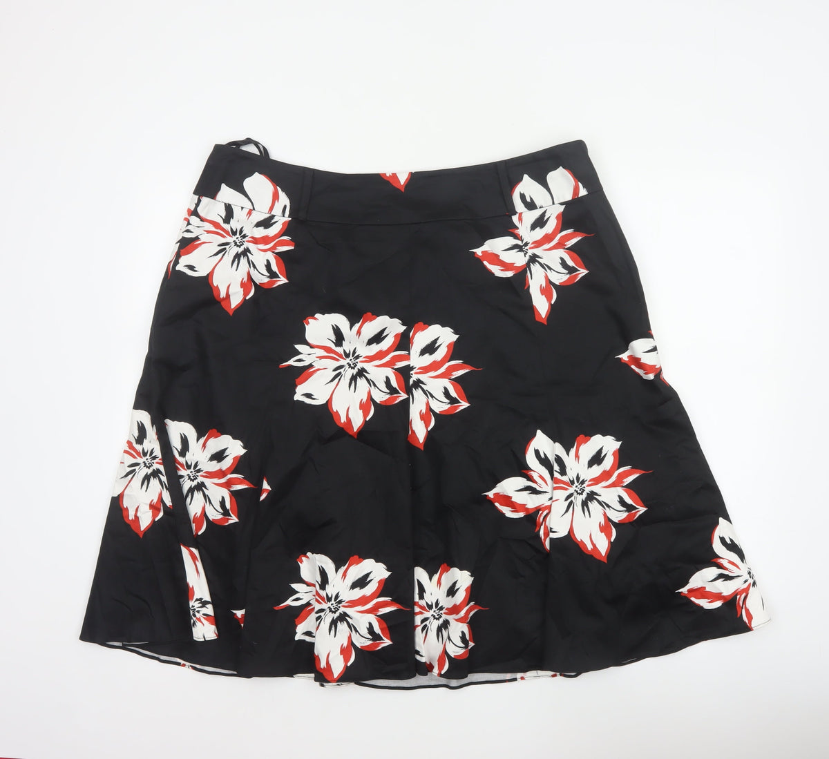 Collection Debenhams Women Black Floral A-Line Short Skirt Size 18