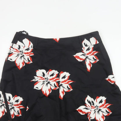 Collection Debenhams Women Black Floral A-Line Short Skirt Size 18