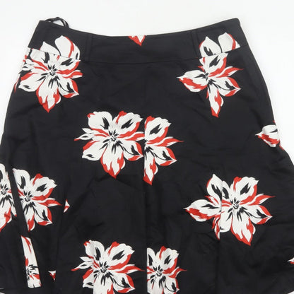 Collection Debenhams Women Black Floral A-Line Short Skirt Size 18