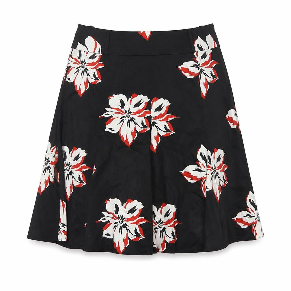 Collection Debenhams Women Black Floral A-Line Short Skirt Size 18