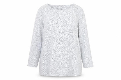 Marks and Spencer Women White Polka Dot Basic V-Neck Blouse UK 16