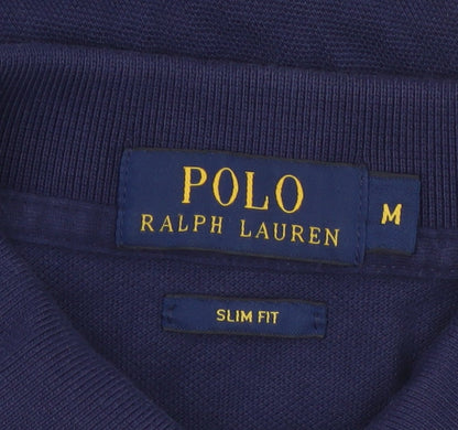 Polo Ralph Lauren Men’s Blue M Slim Fit Embroidered Logo Cotton Polo